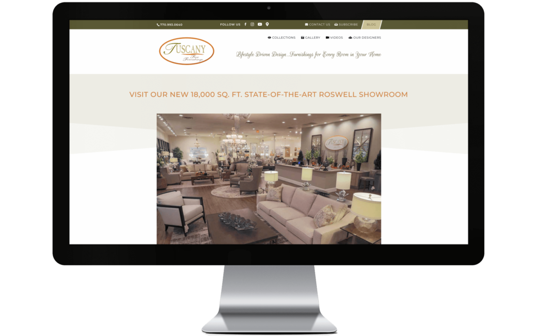 Tuscany Fine Furnishings Launches First New Age Website for Design and Interiors!