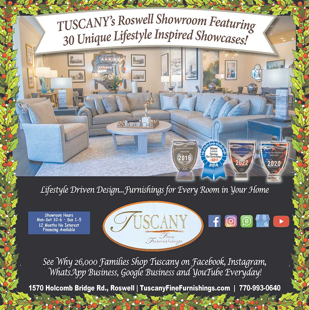 advertisement for Tuscany Fine Furnishings